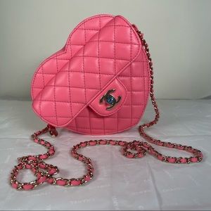 ❌SOLD❌Chanel CC in love large heart bag in pink super rare
